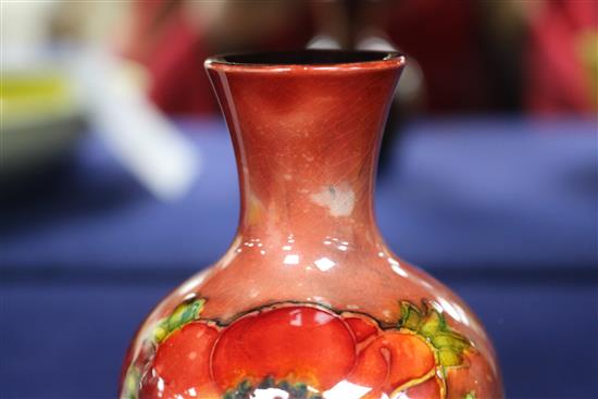 A small Moorcroft anenome flambe vase